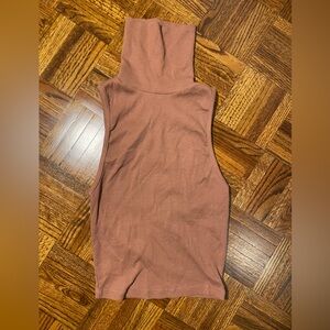 Zara Sleeveless Ribbed Tank Top - Tan